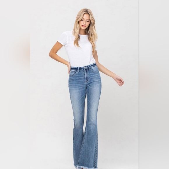 VERVET BY FLYING MONKEY Denim - NWOT - Vervet High Rise Flare Raw Hem Jean - Size 13/31 - New Never Worn
